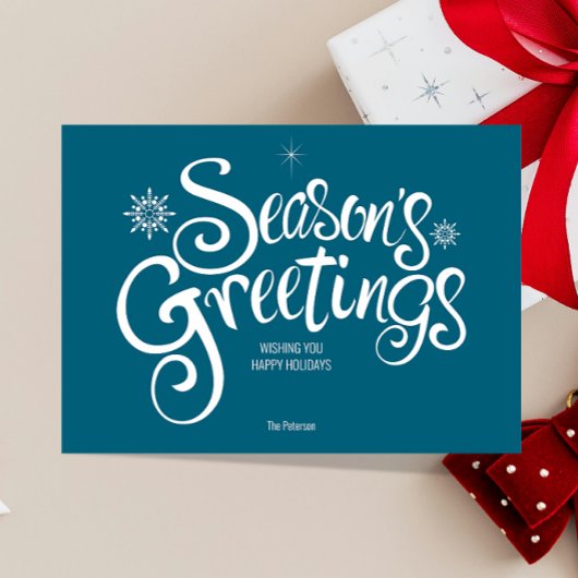 De groeten van het seizoen | begroeting handschrif kaart