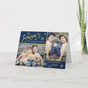 De Groeten van het seizoen Moderne 2 van de FOTO g Feestdagen Kaart