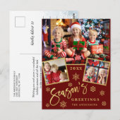 De groeten van het seizoen Moderne Manuscript 3 va Briefkaart (Voorkant / Achterkant)