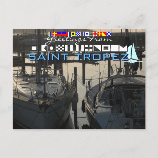 De groeten van Saint Tropez Briefkaart (Voorkant)