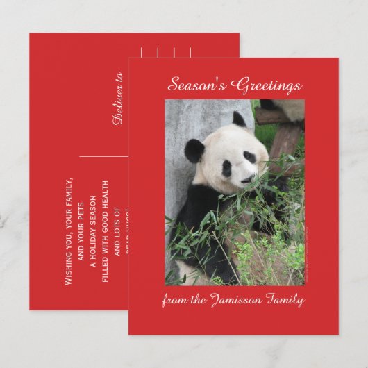 De Groeten van seizoenen van Familie, Briefkaart (Voorkant / Achterkant)