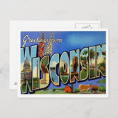 De groeten van Wisconsin Briefkaart (Voorkant / Achterkant)