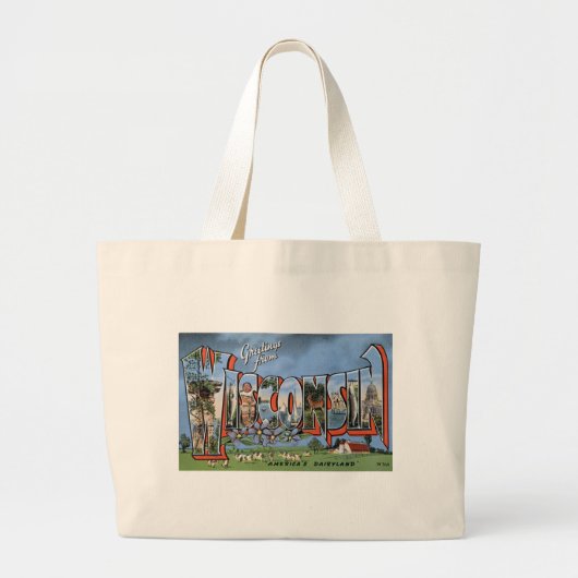 De groeten van Wisconsin Grote Tote Bag (Voorkant)