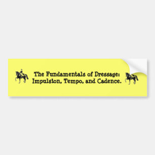 De grondbeginselen van de Dressage-Bumpersticker Bumpersticker