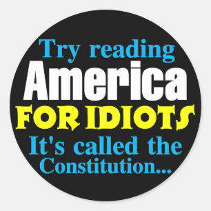 De Grondwet: Amerika voor dioten Ronde Sticker