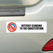 De grondwet is een bittere klap bumpersticker (Op auto)