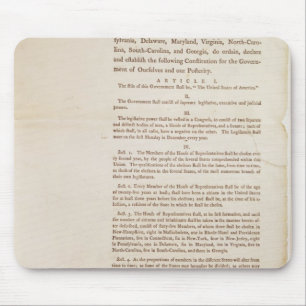 De grondwet van de Verenigde Staten, 1787 Muismat