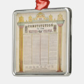 De Grondwet van de Verenigde Staten van Amerika Metalen Ornament (Links)