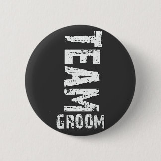 De Groom Extra Grote van het team Tekst Ronde Button 5,7 Cm