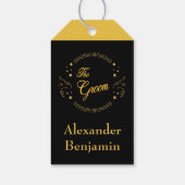 De Groom Gold Wedding Modern personaliseren Cadeaulabel (Achterkant)