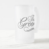 De Groom Honeymoon Beer Mok Black (Voorkant rechts)