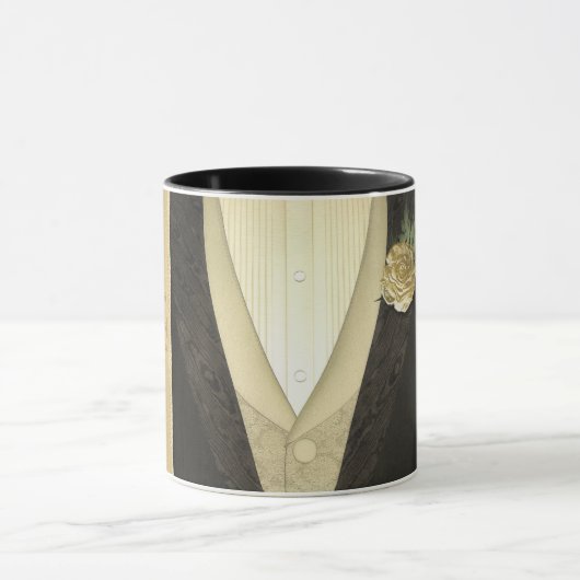 De Groom "Zijne" (ivoor) bruiloft Mok (Midden)