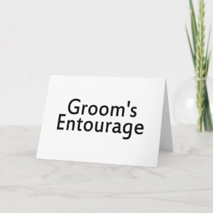 De Grooms Entourage Black Kaart