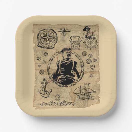 De Groot-Brittannië van de Goonies Papieren Bordje (Voorkant)