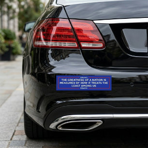 De Grootheid van een Natie Bumpersticker