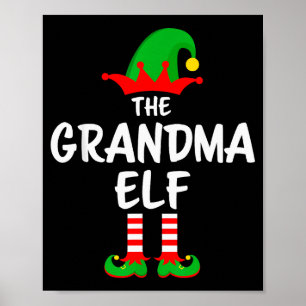 De Grootmoeder Elf Overeenkomstige Familie Kerstmi Poster