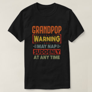 De grootpop-waarschuwing kan op elk moment plots d t-shirt