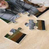 De grootste aangepaste fotocollage van opa ter wer legpuzzel (Zijkant)