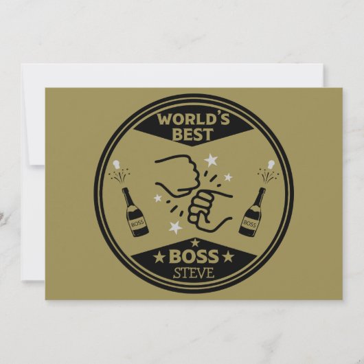 De grootste baas ter wereld feestdagenkaart (Voorkant)