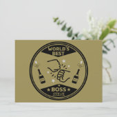 De grootste baas ter wereld feestdagenkaart (Staand voorkant)