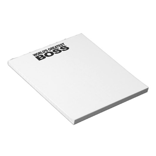 De grootste baas ter wereld notitieblok (Schuin)