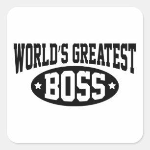 De grootste baas ter wereld vierkante sticker