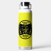 De grootste baas ter wereld waterfles (Achterkant)