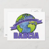 De grootste Babcia ter wereld Briefkaart (Voorkant / Achterkant)