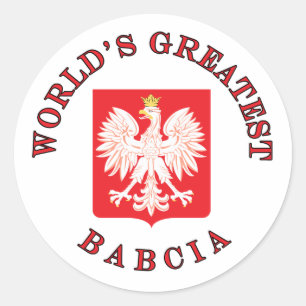 De grootste Babcia ter wereld Ronde Sticker