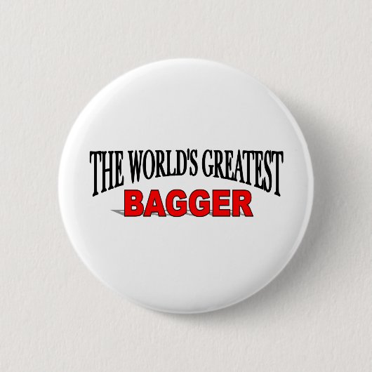 De grootste Bagger ter wereld Ronde Button 5,7 Cm (Voorkant)
