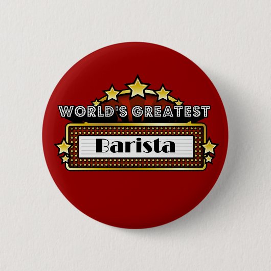 De grootste Barista ter wereld Ronde Button 5,7 Cm (Voorkant)