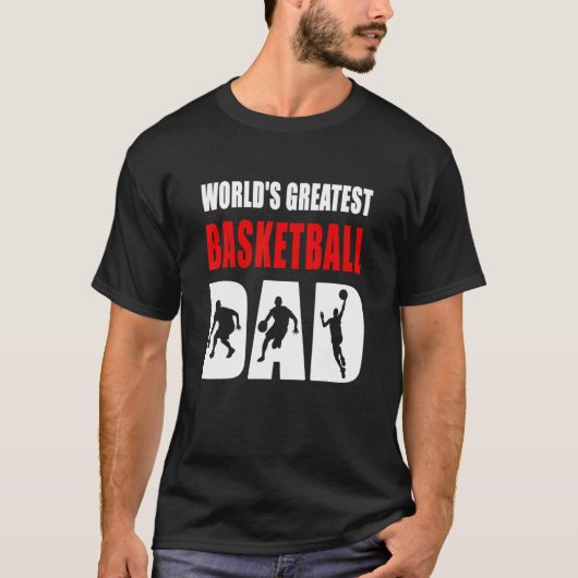 De grootste Basketball papa ter wereld T-shirt (Voorkant)