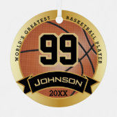 De grootste basketbalspeler ter wereld / coach metalen ornament (Voorkant)