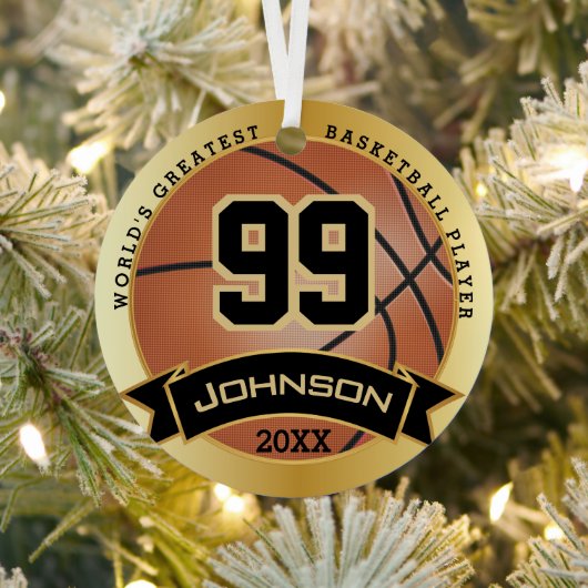 De grootste basketbalspeler ter wereld / coach metalen ornament (Insitu)