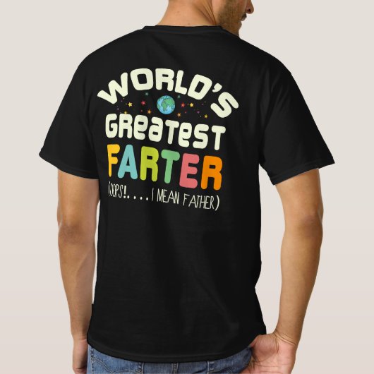 De grootste boer van de wereld... ik bedoel vader. t-shirt (Achterkant)