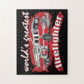 De grootste brandweerman ter wereld legpuzzel (Verticaal)