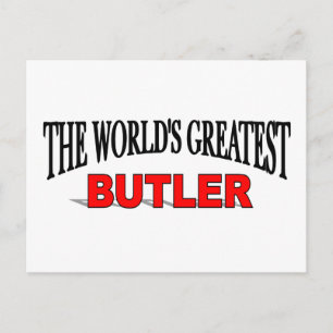 De grootste butler ter wereld briefkaart