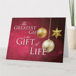De grootste cadeau is de cadeau van het leven met kaart