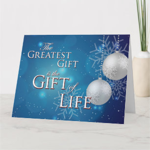 De grootste cadeau is de cadeau van het leven met kaart