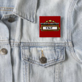 De grootste Chef ter wereld Vierkante Button 5,1 Cm (In situ)