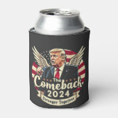 De grootste comeback 2024 samen sterker Trump Blikjeskoeler (Blikje Voorkant)