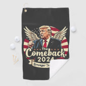 De grootste comeback 2024 samen sterker Trump Golfhanddoek (Insitu)