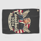 De grootste comeback 2024 samen sterker Trump Golfhanddoek (Horizontaal)