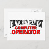 De grootste computeroperator ter wereld briefkaart (Voorkant / Achterkant)
