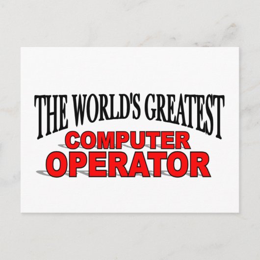 De grootste computeroperator ter wereld briefkaart (Voorkant)