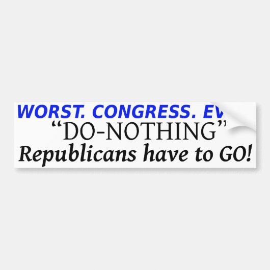 DE GROOTSTE. CONGRESS. OOIT. NIETS WAT DE REPUBLIE BUMPERSTICKER (Voorkant)