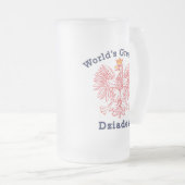 De grootste dziadek-adelaar ter wereld matglas bierpul (Voorkant rechts)