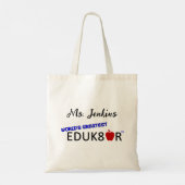 De grootste educator ter wereld tote bag (Achterkant)