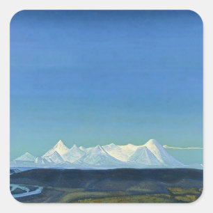 “De Grootste en de Heilige” door Nicholas Roerich Vierkante Sticker