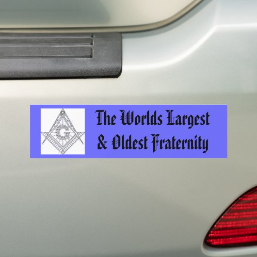 De grootste en oudste broederschap ter wereld bumpersticker (Op auto)